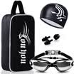 You swim glasses men&women waterproof anti-fog swimming glasses HD myopia goggles Z6615 plated black myopia 200 degrees