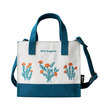 Flowers princess faint fragrance original hand-held Messenger Messenger bag fresh art canvas bag leisure package 1602XD007 malachite green