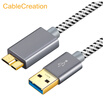 CABLE CREATION CC0762 Hard Drive Line Mobile Hard Drive Data Cable Micro USB30 Data Cable Samsung note3s5 Charging Cable Toshiba Seagate Cable 1m