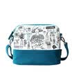 Flower princess flower for you printing art messenger fresh shoulder canvas shell bag 1603X003 blue&green