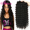 Cheap brazilian virgin hair deep wave 3 bundles curly weave human hair unproessed 7a deep wave brazilian weave cheveux humain