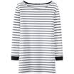 Semir Ladies Fresh Stripe Wild Casual Student T-Shirt 19316010803 White Tone M
