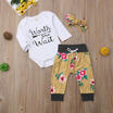 UK 3Pcs Floral Infant Kids Baby Boy Girl Long Sleeve RomperPants Outfit Clothes