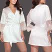 Sexy Lingerie Women Silk Lace Robe Dress Babydoll Nightdress Nightgown Sleepwear