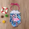 USA Kids Baby Girls Flamingo Swimwear Swimsuit Bikini Bathing Beachwear Costume