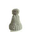 Womens Girls Winter Wool Knitted Fur Pompom Ball Beanie Crochet Ski Caps