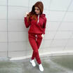 2Pcs Women Ladies Tracksuit Hoodies Sweatshirt Pants Sets Sport Wear Casual Suit