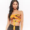 Summer Women Casual Tank Top Blouse Ladies Slim Print Crop Top T-Shirt Sportwear