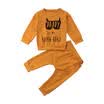 2Pcs Newborn Kids Baby Boys Girl Batman Flower Top Sweater Pants Outfits Clothes