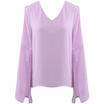 Stylish Womens Long Sleeve Loose Solid Color Blouse Casual Top Holiday T-Shirt