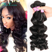 Malaysian Loose Wave Virgin Hair 7A Unprocessed Human Hair 4 Bundles Malaysian Virgin Hair Natural Black Cheap Bundles of Weave