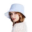 Kammont Kenmont km-3334 summer hat outdoor sunscreen sun hat female sun hat fashion double-sided face small folding bowl cap snow blue