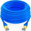 Shanze SAMZHE CAT-715L Engineering Grade 7 CAT7 Copper-plated Double-shielded High-speed Network Jumper 7 Type Finished Cable Network Cable Blue 15m