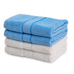 Matt towel textile cotton plain off-file soft absorbent spring towel 4 loaded light blue whitening 34 34cm 50g
