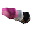 Jingdong supermarket beauty Ya Ting 3 installed ladies underwear Seamless sexy lace luxury lace comfortable underwear female cherry powder glass gold dream purple XL code