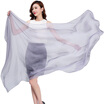 LANSHIYU W0591 silk scarf spring&summer silk pure color long shawl scarf gray