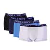 Nanjiren Mens Underwear Mid-rise Gradient Waistband Boxer Briefs Pack of 4 L