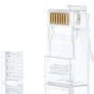 AMPCOMM Class 6 Crystal Head Separate Copper Engineering Grade Two-piece RJ45 Gold-plated Gigabit Cable 8P8C Connector 100 pcs box