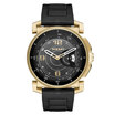DIESEL Smart Watch Gold Case Black Leather Strap Activity Tracking Notification Reminder Automatic Update Time Date Second Time Zone No Charge DZT1004