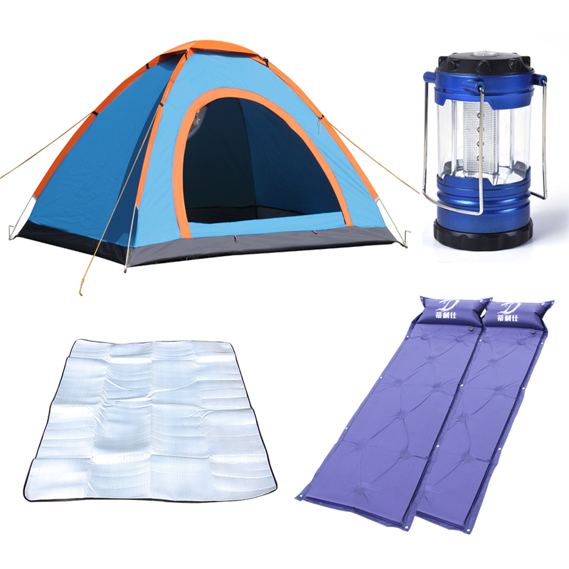 Tieli Shi outdoor camping hand tents open speed double open multi-person tent camping leisure single layer picnic picnic tent blue LY-1007