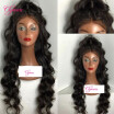 Clymene Hair 360 Full Lace Human Hair Wigs Pre Plucked Bleached Knots Virgin Wavy Brazilian Ponytail Lace Wigs