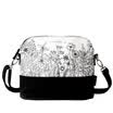 Flower princess flower letter original printing art messenger shoulder canvas shell bag handbag 1608BX006 black