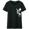 Semir summer round with a round neck round necklace straight shot T-shirt 19037000206 black M