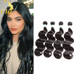 Body Wave Brazilian Human Hair 4Bundles Natural Color Brazilian Human Hair Extensions Can Be Dyed