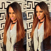 T1b30 Ombre Full Lace Human Hair Wigs Silky Straight Glueless Full Lace Wigs with Baby Hair 130 Density