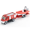 siku Shigao German brand toy car model simulation fire truck truck speedboat alloy car model - fire truck with speedboat SKUC1636