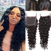 Unprocessed Virgin Cambodian Lace Closure Deep Wave Free Part 4x4 Lace Closure Deep Wave Curly Cambodian Lace Closure