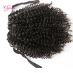 Clymene Hair Kinky Curly Virgin Human Hair Ponytail 4x4 Size Brazilian Hair Extensions For African Americans