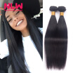 Natural Hair Extension NLW Products 8A Peruvian Virgin Human Straight Hair weaves Unprocessed 3 Bundles for Black Women Smooth