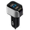 Founder ifound car charger car charger cigarette lighter FZ-23 silver black 31A dual USB one drag two voltage detection LED digital display