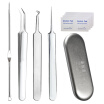 Skinny acne acne clip acupuncture clip 4 sets MF5038 boxed with alcohol cotton beauty acne acne acne clip to blackhead acne