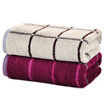 Bamboo flower towel home textiles bamboo fiber Sulun style couple lattice towel 2 card khaki purple red 110g article 34 × 76cm