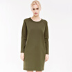 UR Charm Women&39s Simple Solid Long Sleeve Knit Dress WH49R7BN0001 Army Green M