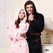 Antarctic pajamas home service thick flannel long-sleeved bathrobe lovers pajamas men&women autumn&winter color can be worn outside with a hat robe N675X21022-3 female pink M
