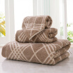 Gold towel home textiles cotton fancy silk satin towel towel towel three sets