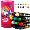 JoanMiro Children Washable Rotating Silky Crayon Designer Memorial 12 Color Tin Box JM08619
