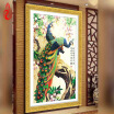 YGS-26 DIY 5D Diamond Painting Cross Stitch Round Diamonds Embroidery Peacock wealth&good fortune Diamond Mosaic Home Decor