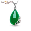 Carweaiya Ice Chalcedony 925 Silver Inlaid Clavicle Necklace Female Emerald Green Butterfly Pendant Silver Necklace Free