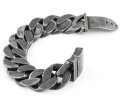 25mm Mens Chain Boys Big Curb Link Gunmetal Tone 316L Stainless Steel Bracelet charm bracelets for women