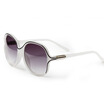 Love LianSan Polarized sunglasses Women&39s large frame fashion repair face retro driving mirror sunglasses 330 white