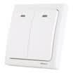 Lead-technology K2 smart home since the power generation wireless dual open switch panel home waterproof intelligent switch socket without wiring without power dual control multi-control