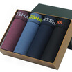 Jingdong supermarket Langsha men&39s underwear men&39s flat pants in the waist breathable sticky fiber large yards four-legged cuffs four mixed gift box 185 XXXL