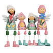 Flowers set between simple crafts Decoration Wooden dolls home decorations Entrance study porters to send his girlfriend HM16A11 couple winter warmth