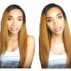 NLW Brazilian virgin human hair Full lace wigs Silk straight Ombre 1b27 color Glueless wigs for black women