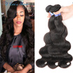 Elees Hair 8A Peruvian Virgin hair Pineapple Body Wave Virgin Unprocessed Human Hair Extensions Natural Black 1B Body Wave