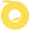 Shanze SAMZHE SZ-650YL six CAT6-type gigabit flat cable computer network jumper line cable yellow 50 meters